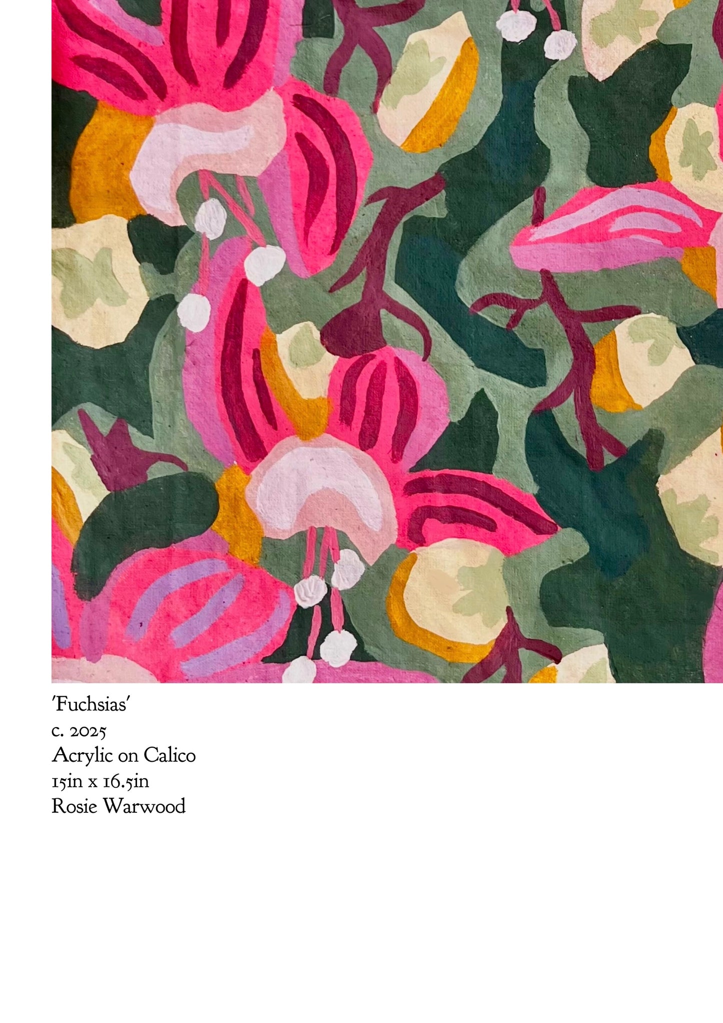 'Fuchsias' A3 Poster Print