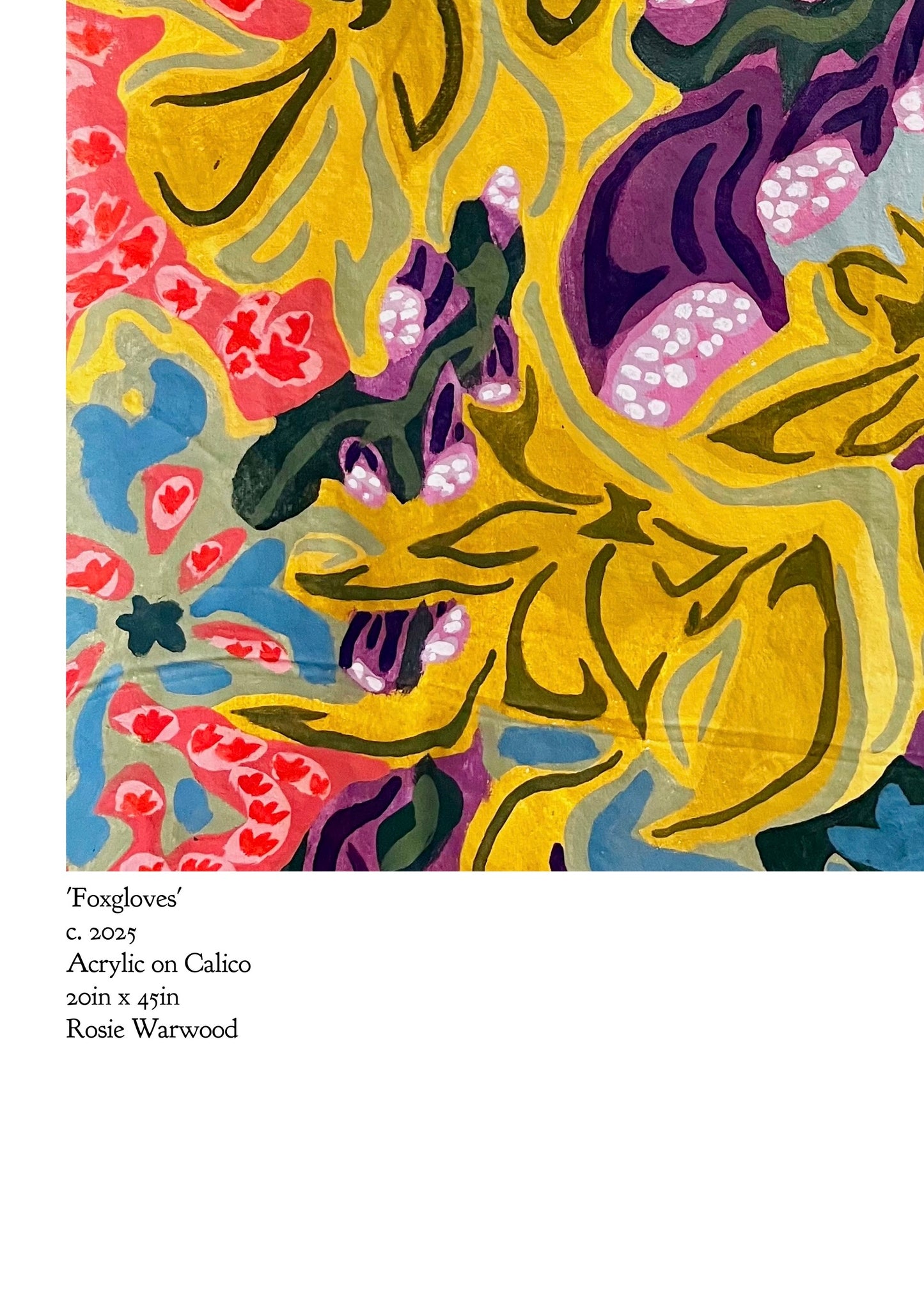 'Foxgloves' A3 Poster Print
