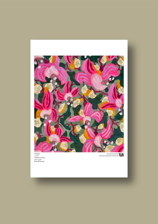 'Fuchsias' A3 Poster Print