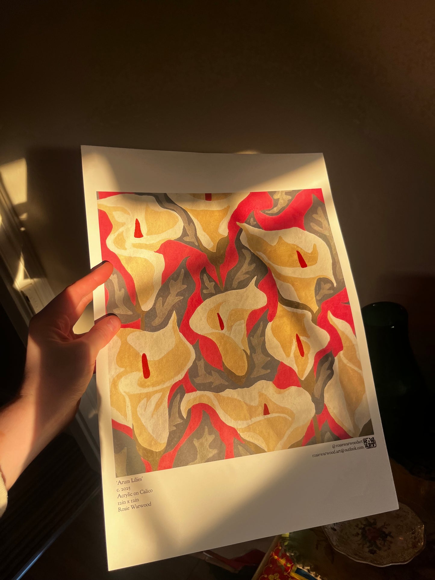 'Arum Lilies' A3 Poster Print.