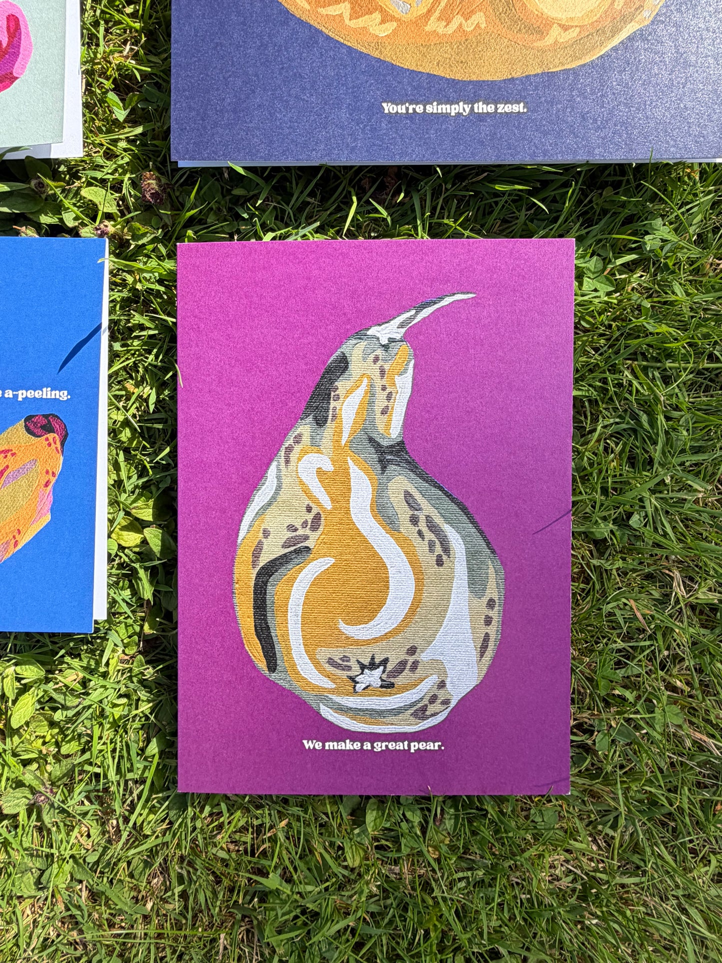 Pack of 4 Fruit Greeting Cards