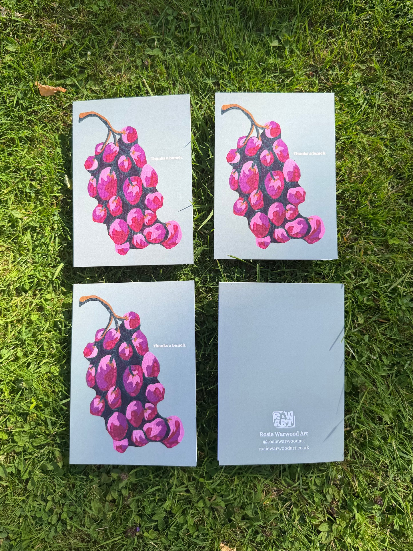 Pack of 4 ‘Thanks a bunch’ Greeting Cards
