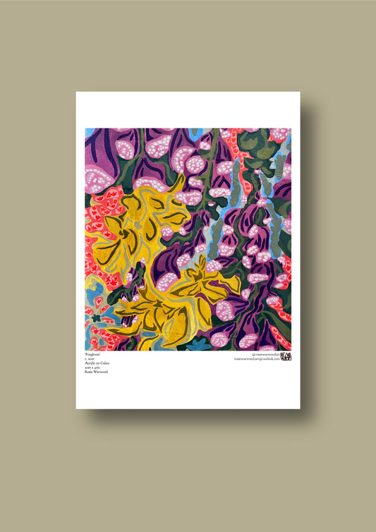 'Foxgloves' A3 Poster Print